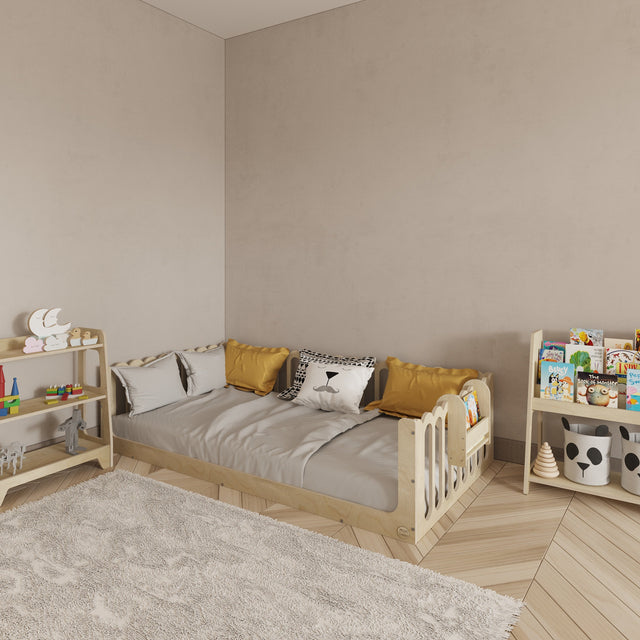 Toddler Bed with Rails - Wave