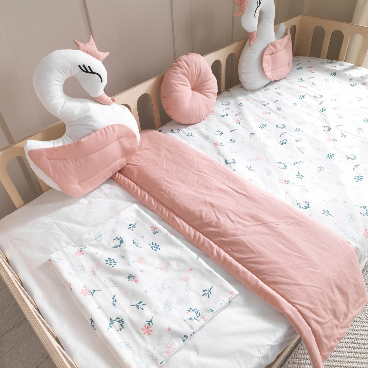 Pink Montessori Bedding Canopy and Sleep Set