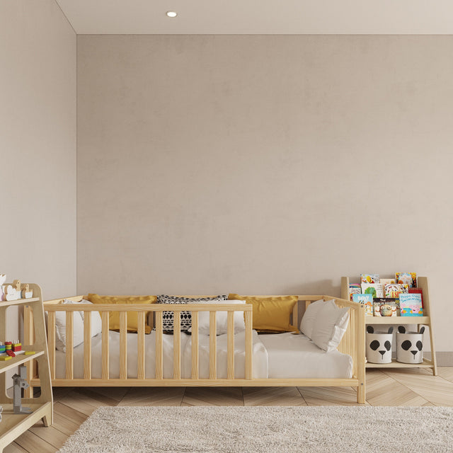 Montessori Bed with Legs Rectangular Rails