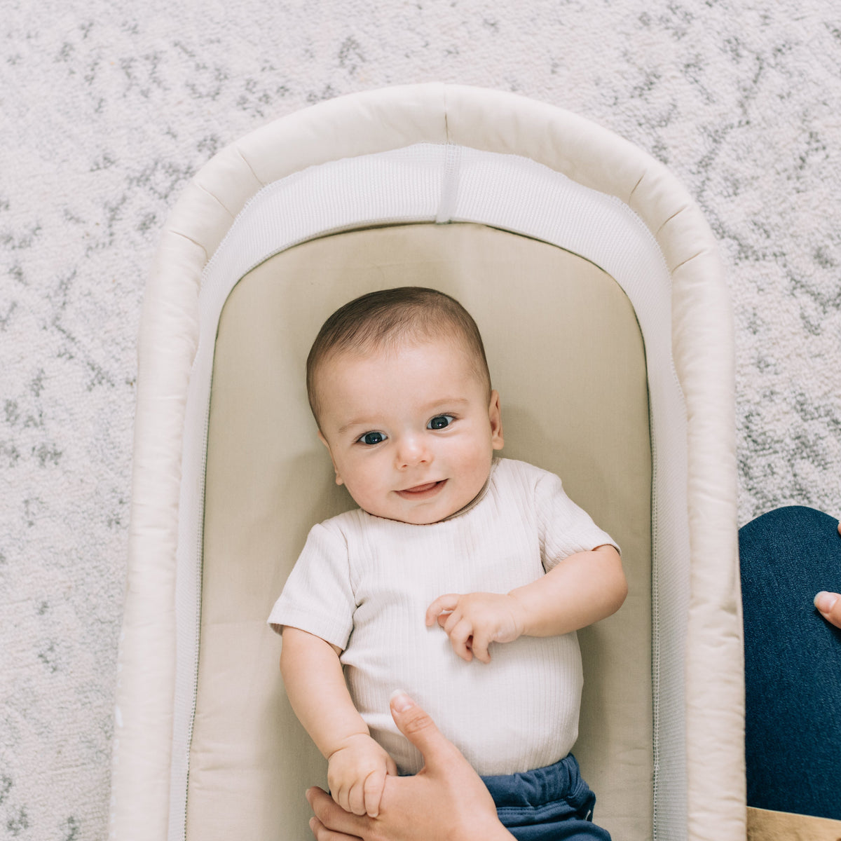 Lit bébé portable pliable coton bio – Avoine - Le Coin Bébé
