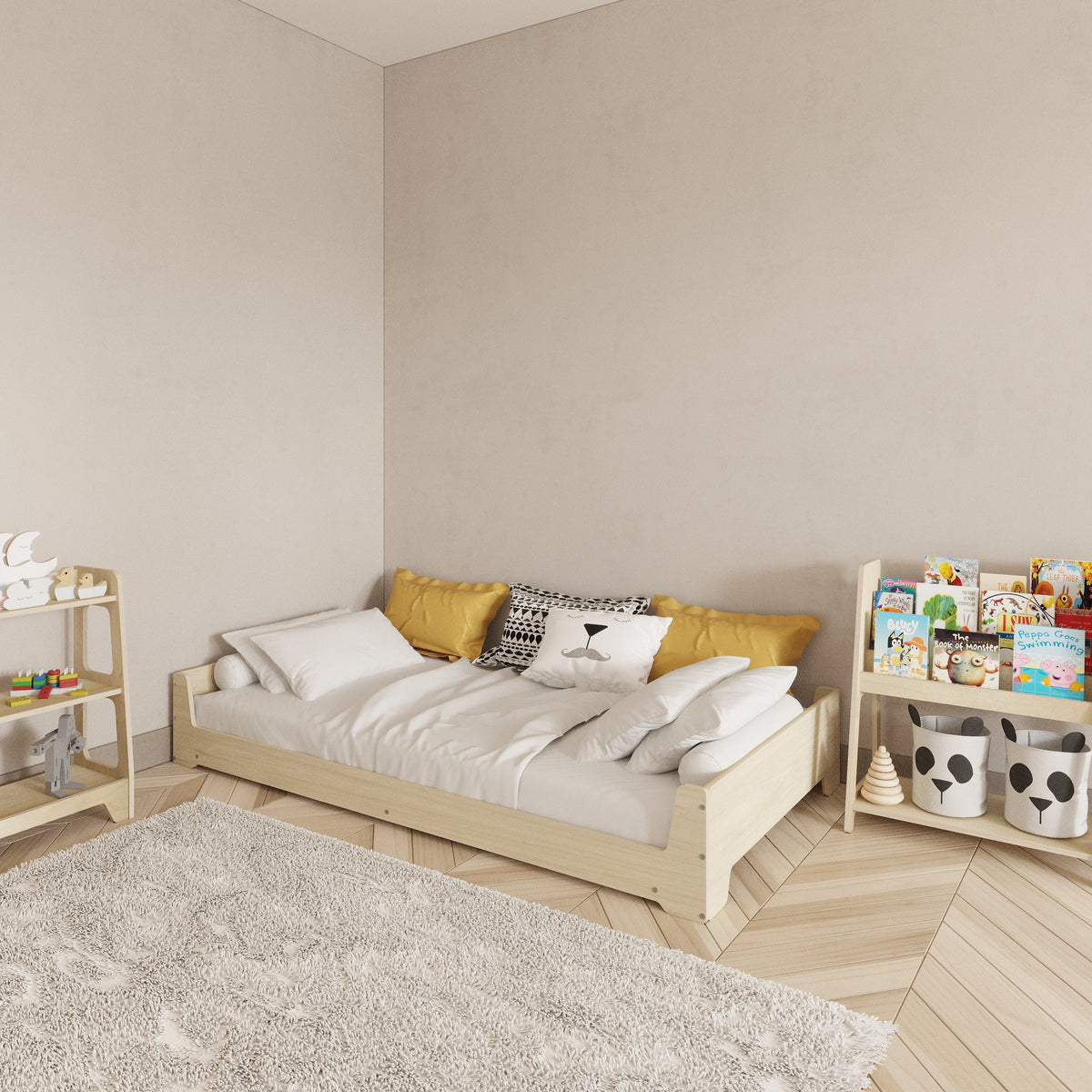 Toddler Birch Floor Bed