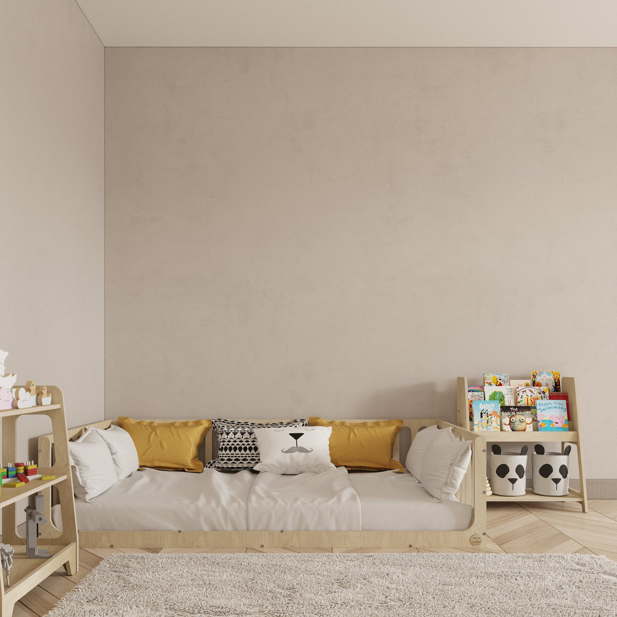 Toddler Bed with Rails