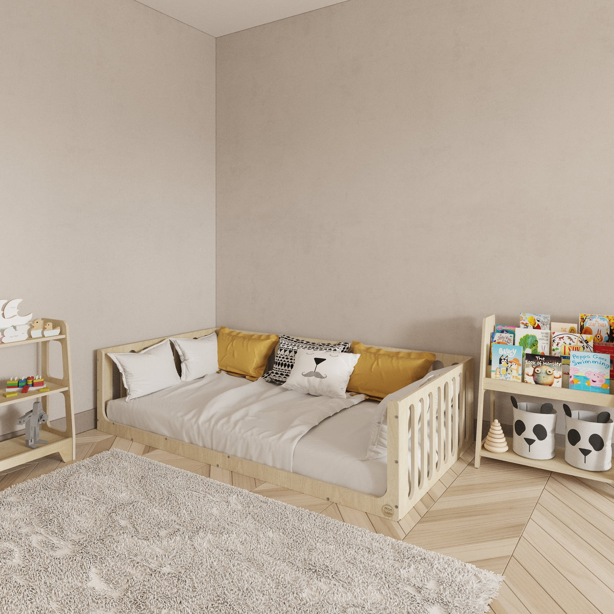 Toddler Bed with Rails