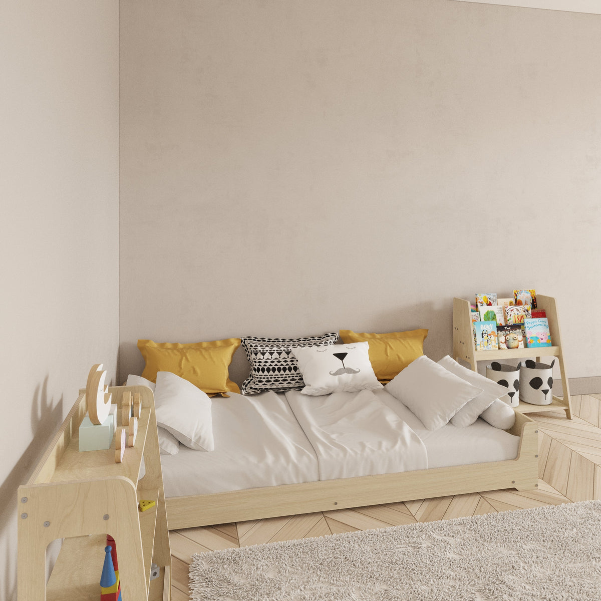 Toddler Birch Floor Bed