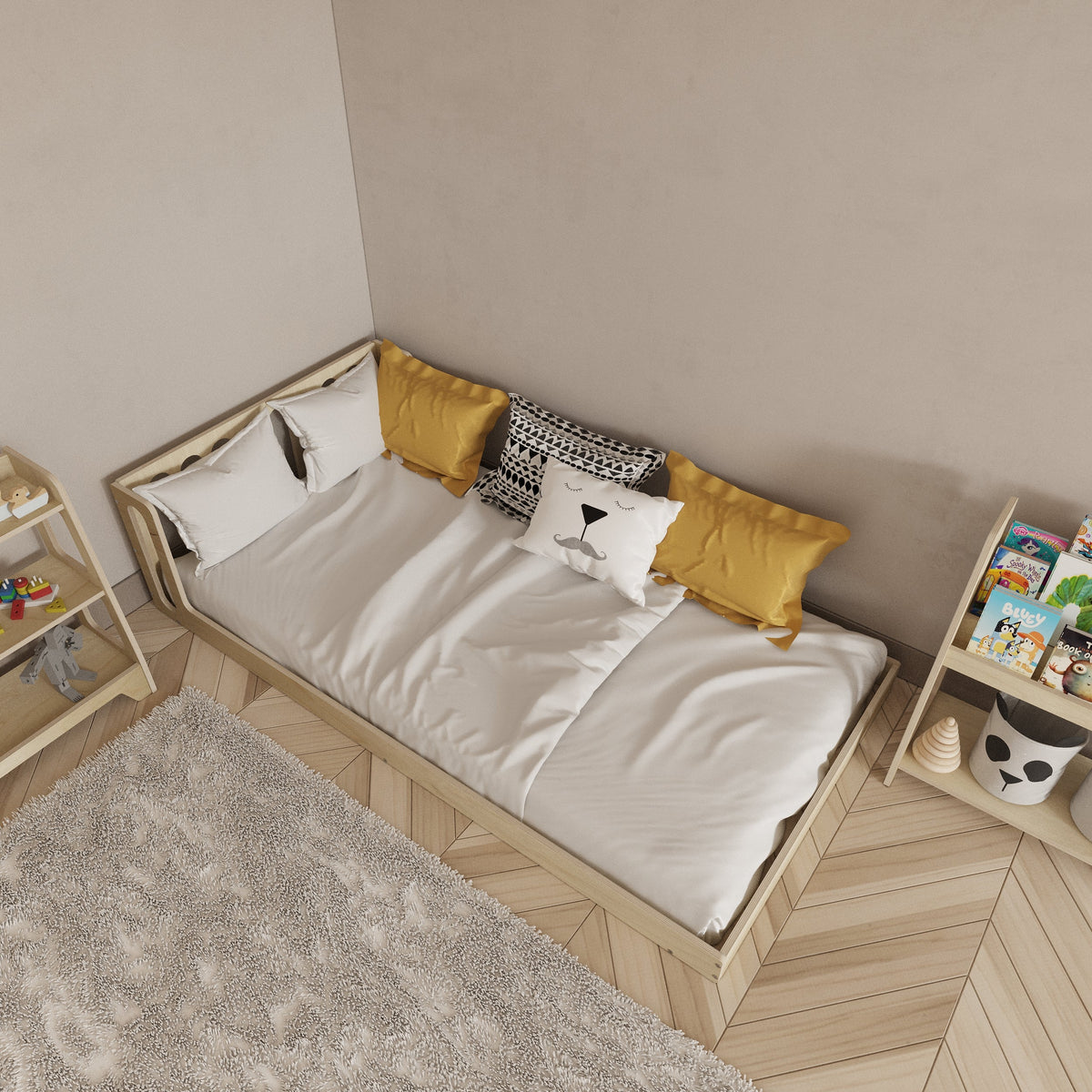 Montessori Birch Floor Bed