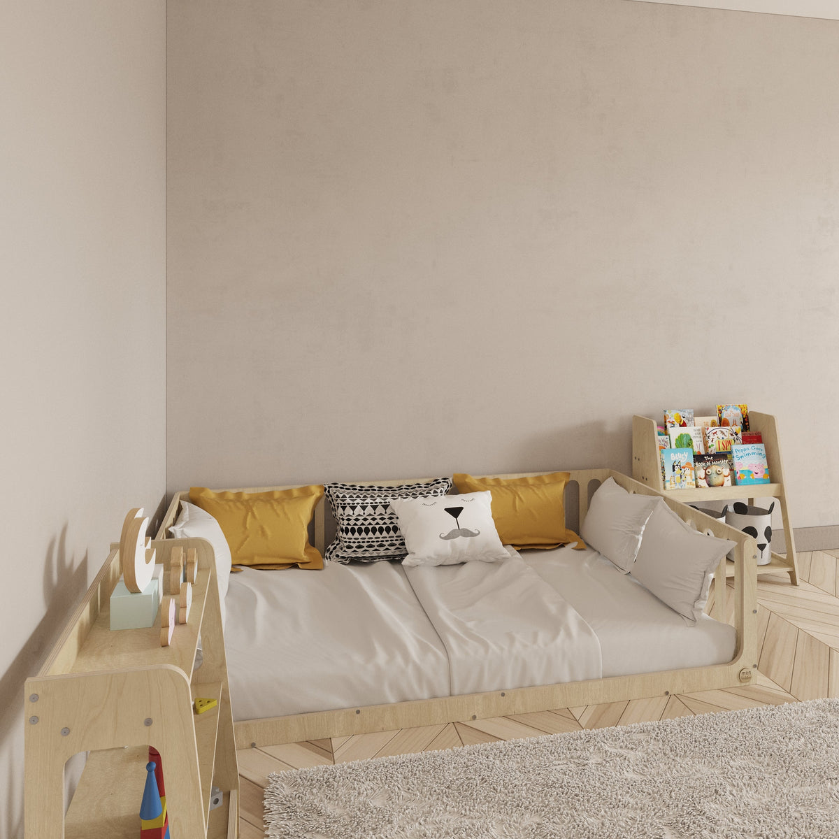 Toddler Bed with Rails