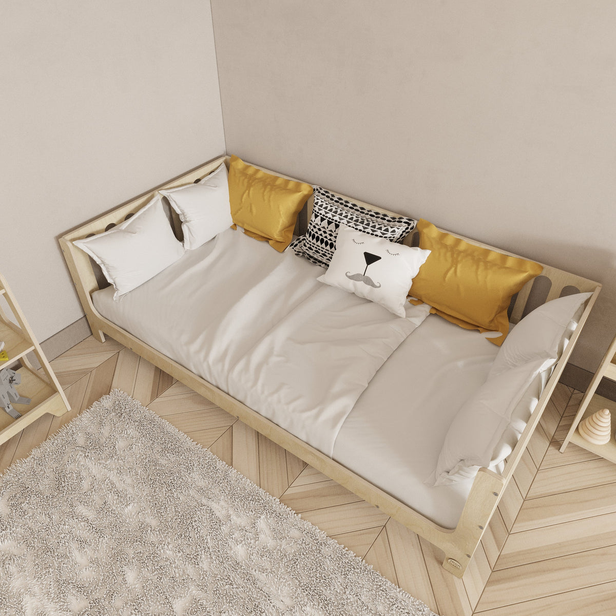 Birch Montessori Bed with Legs