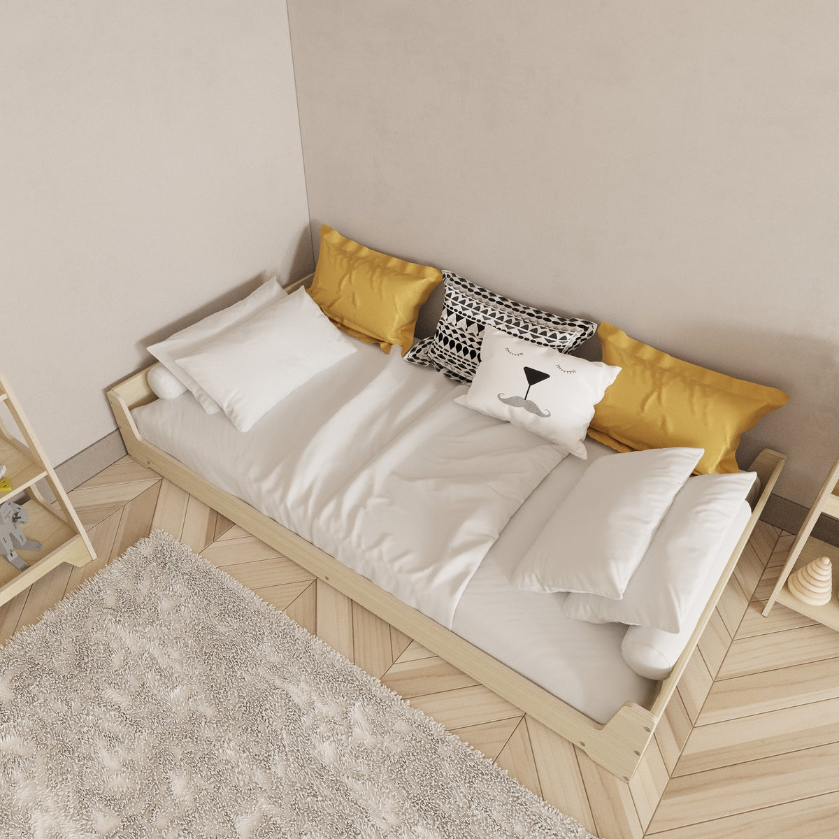 Toddler Birch Floor Bed