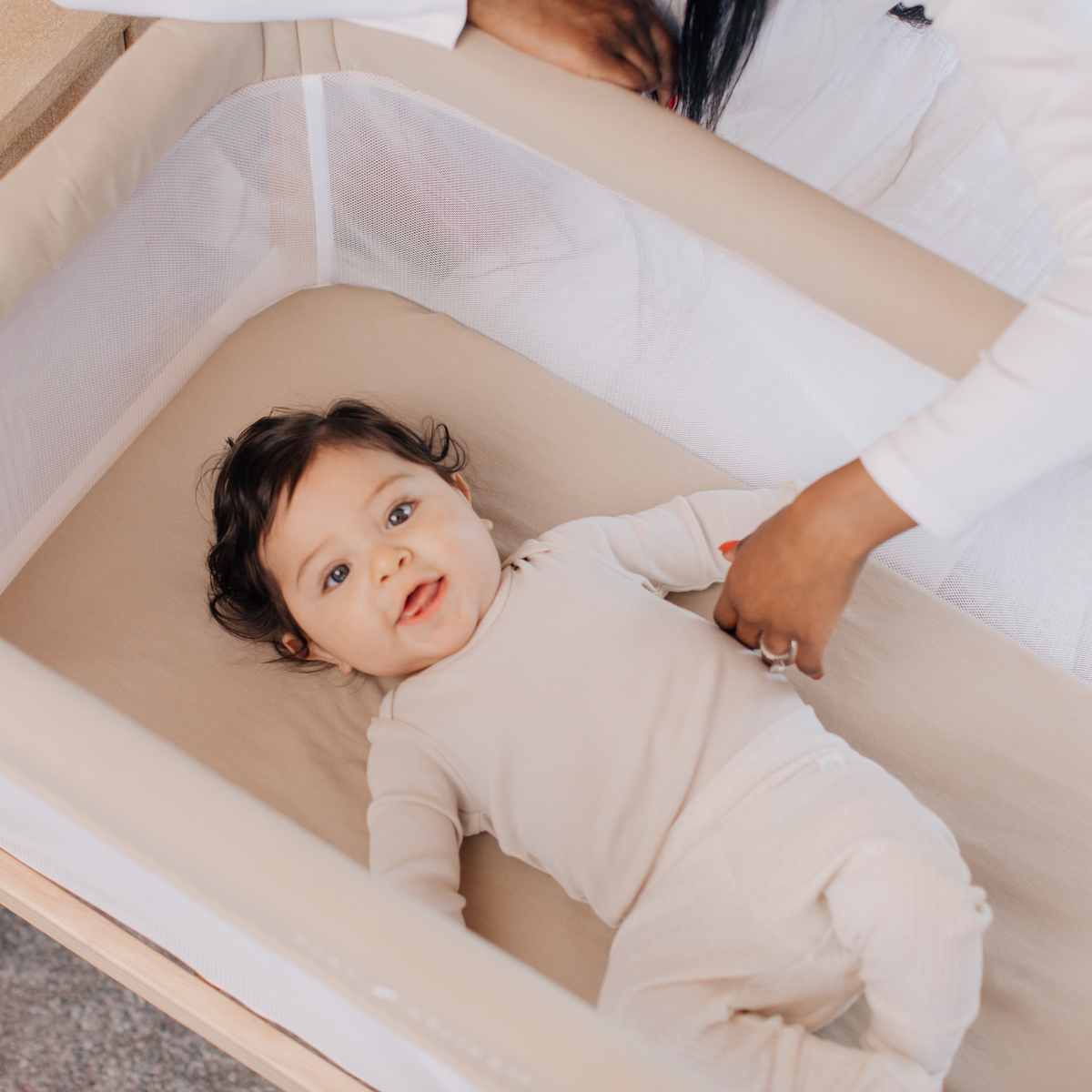 Berceau bébé bois naturel coton bio – Avoine - Le Coin Bébé