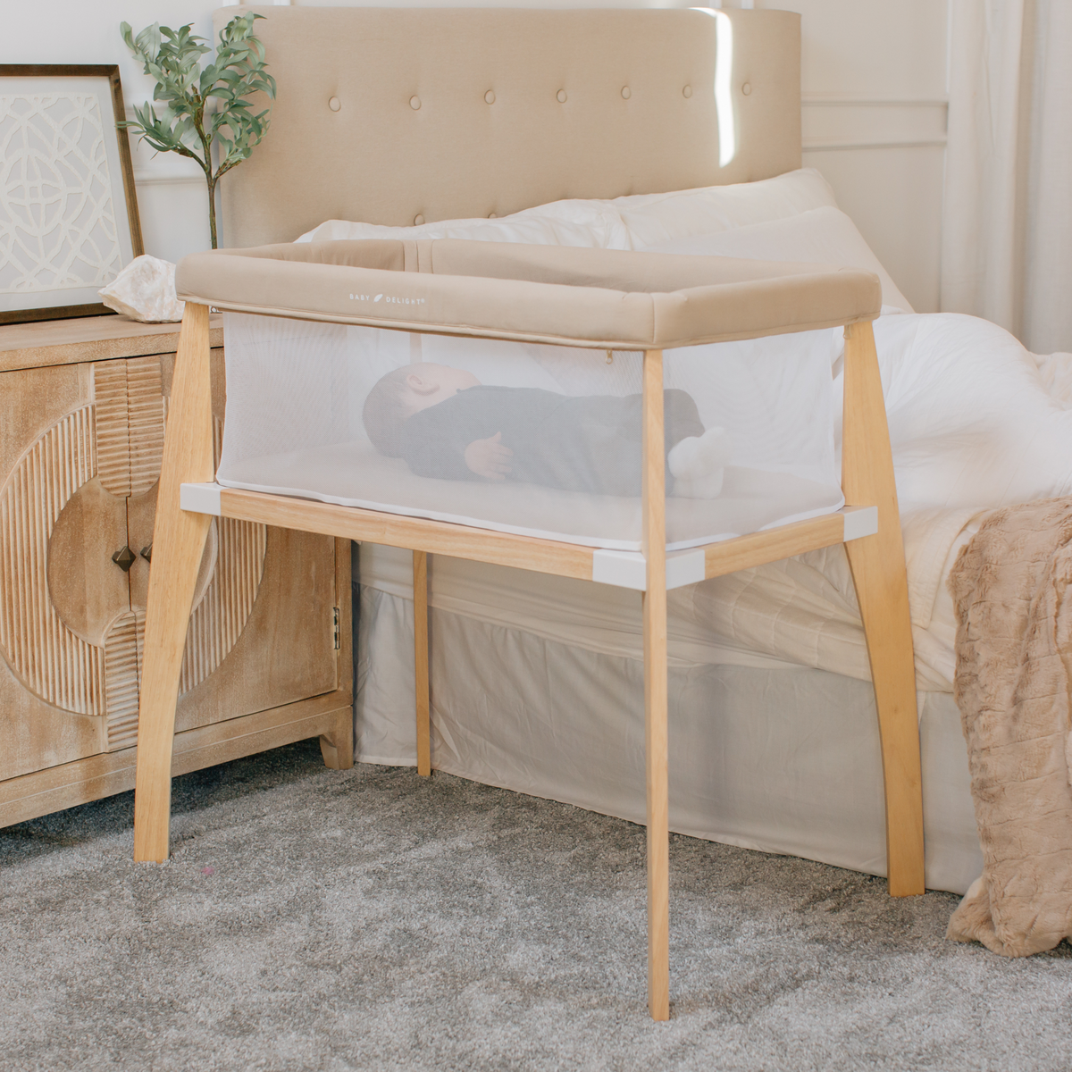 Berceau bébé bois naturel coton bio – Avoine - Le Coin Bébé