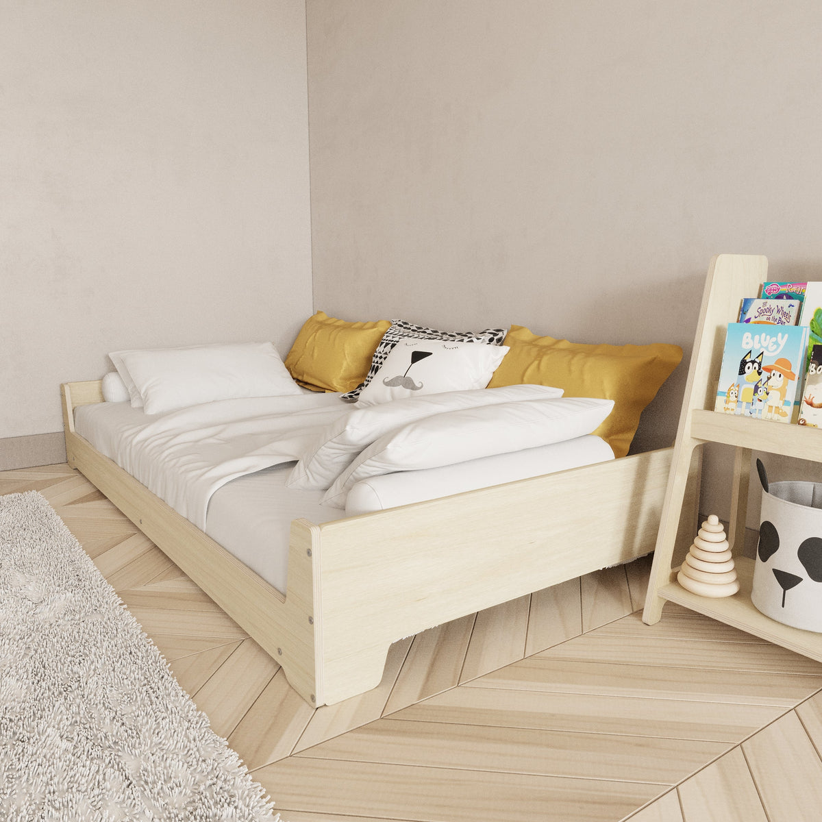 Toddler Birch Floor Bed