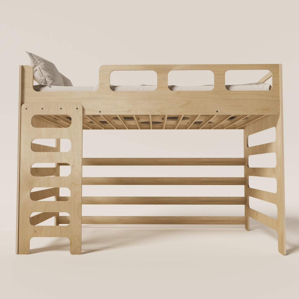 Loft Bed for Kids with Stairs