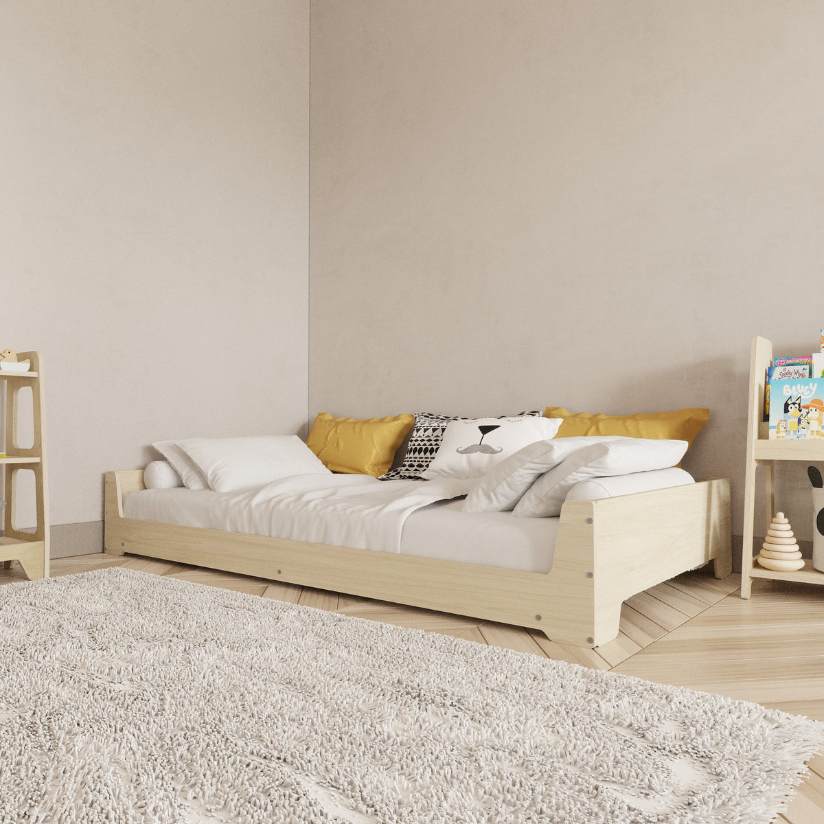 Toddler Birch Floor Bed