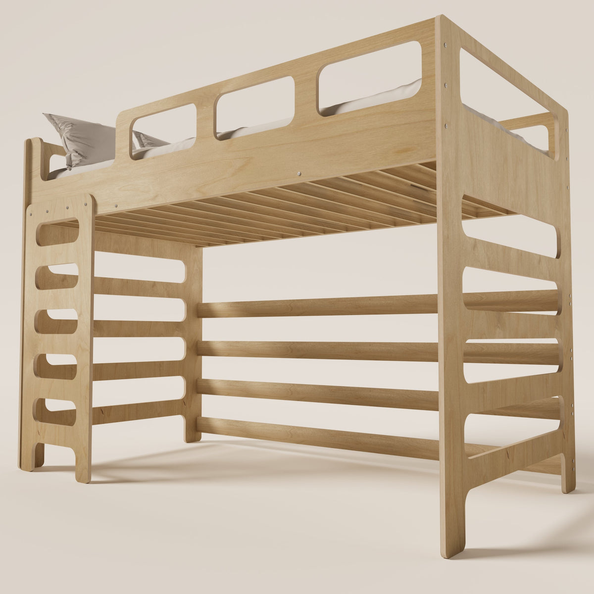Loft Bed for Kids with Stairs