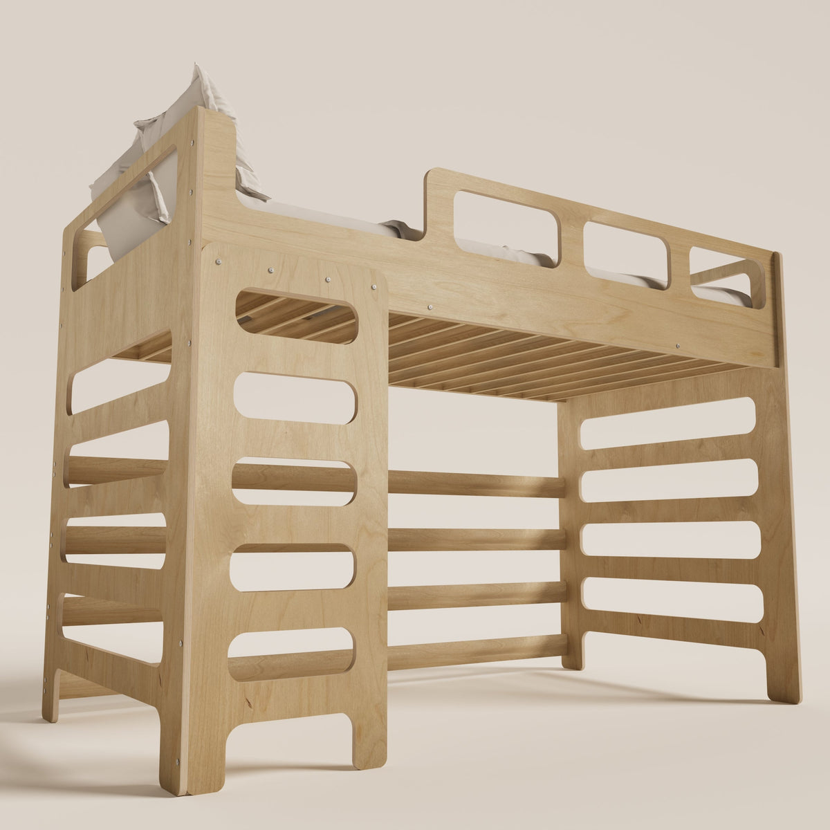 Loft Bed for Kids with Stairs