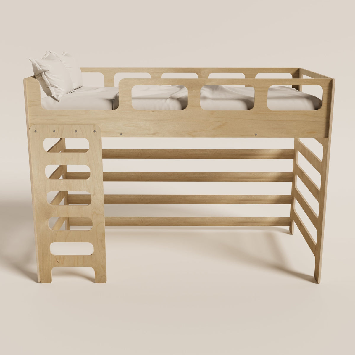 Loft Bed for Kids with Stairs
