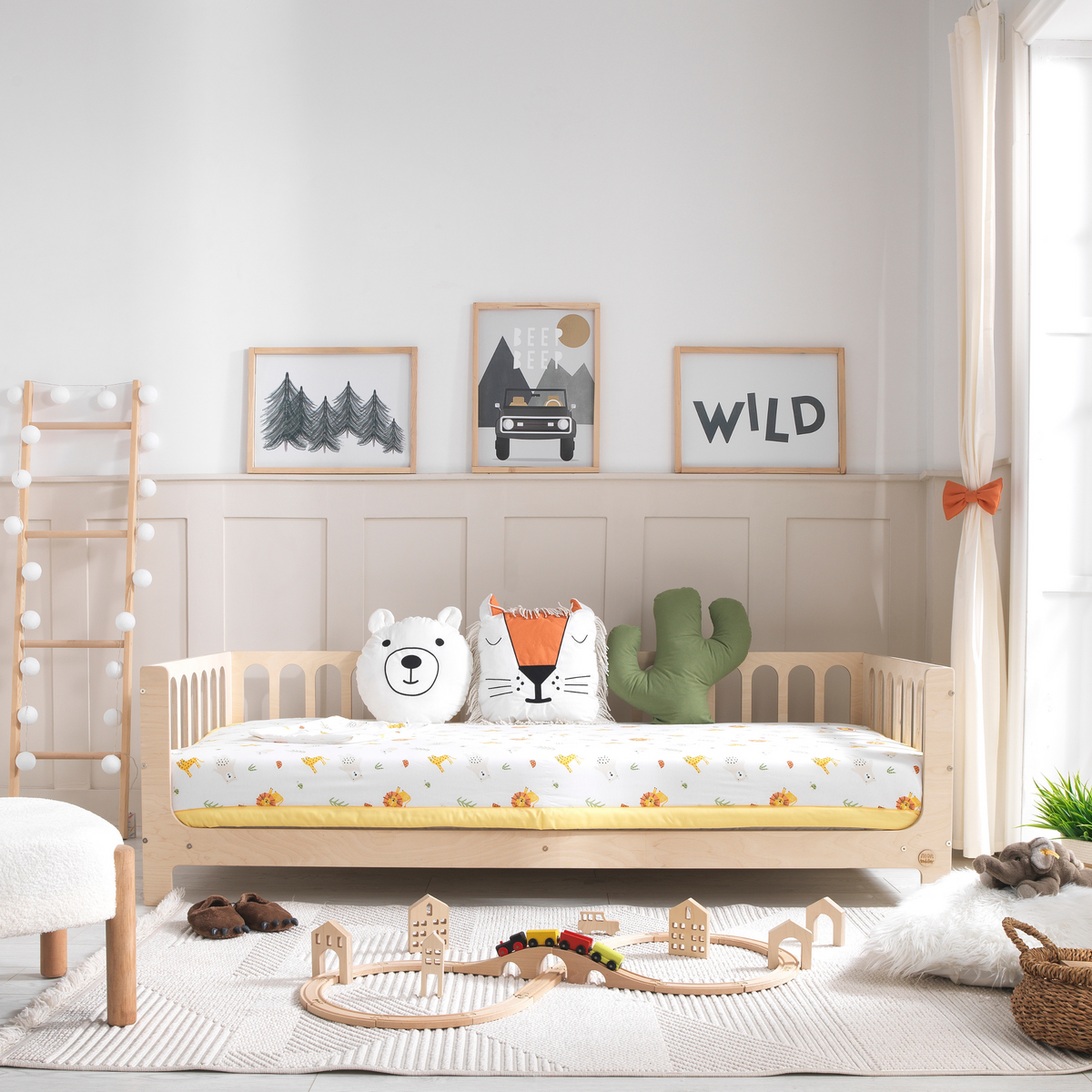 Orange Montessori Bedding Canopy and Sleep Set