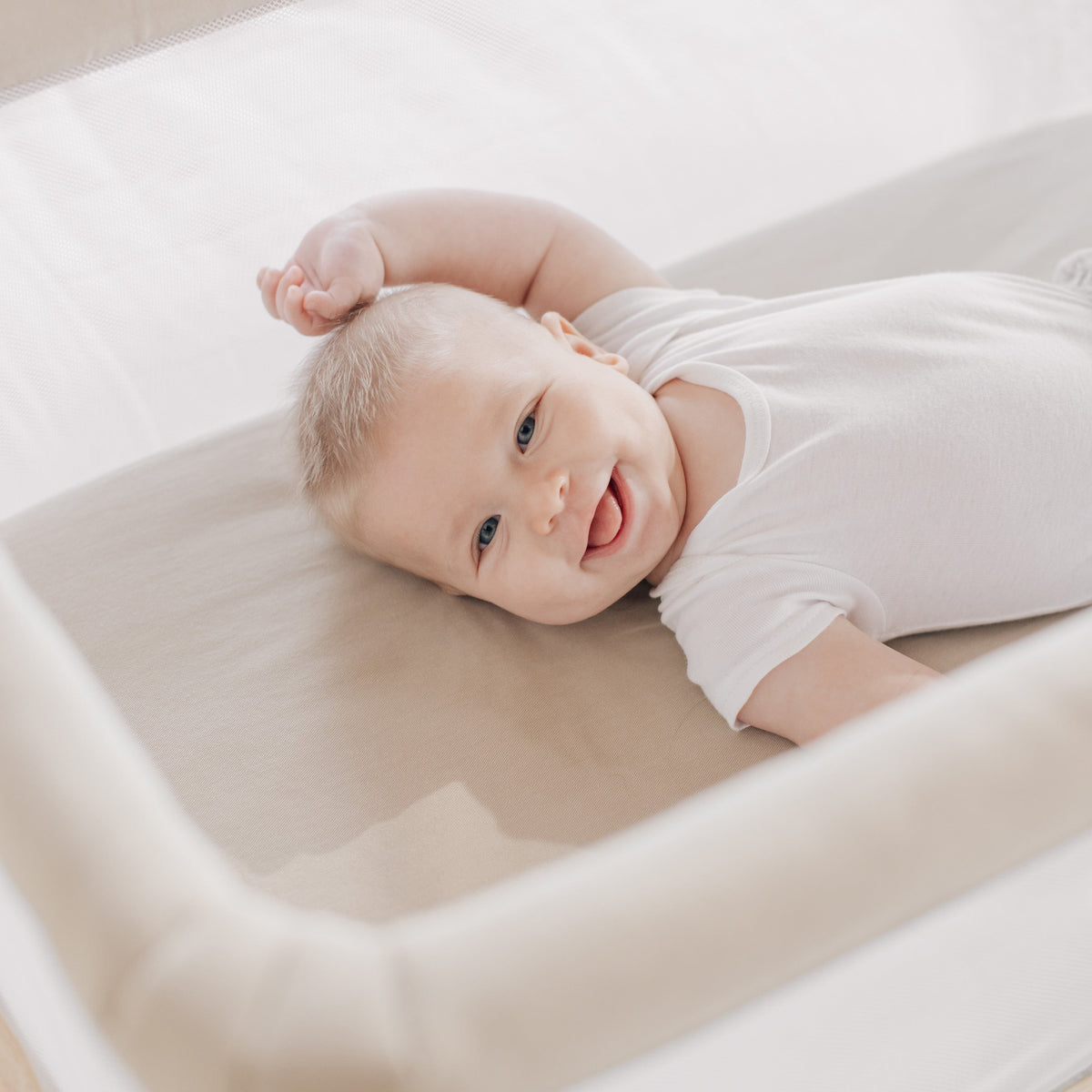 Berceau bébé bois naturel coton bio – Avoine - Le Coin Bébé