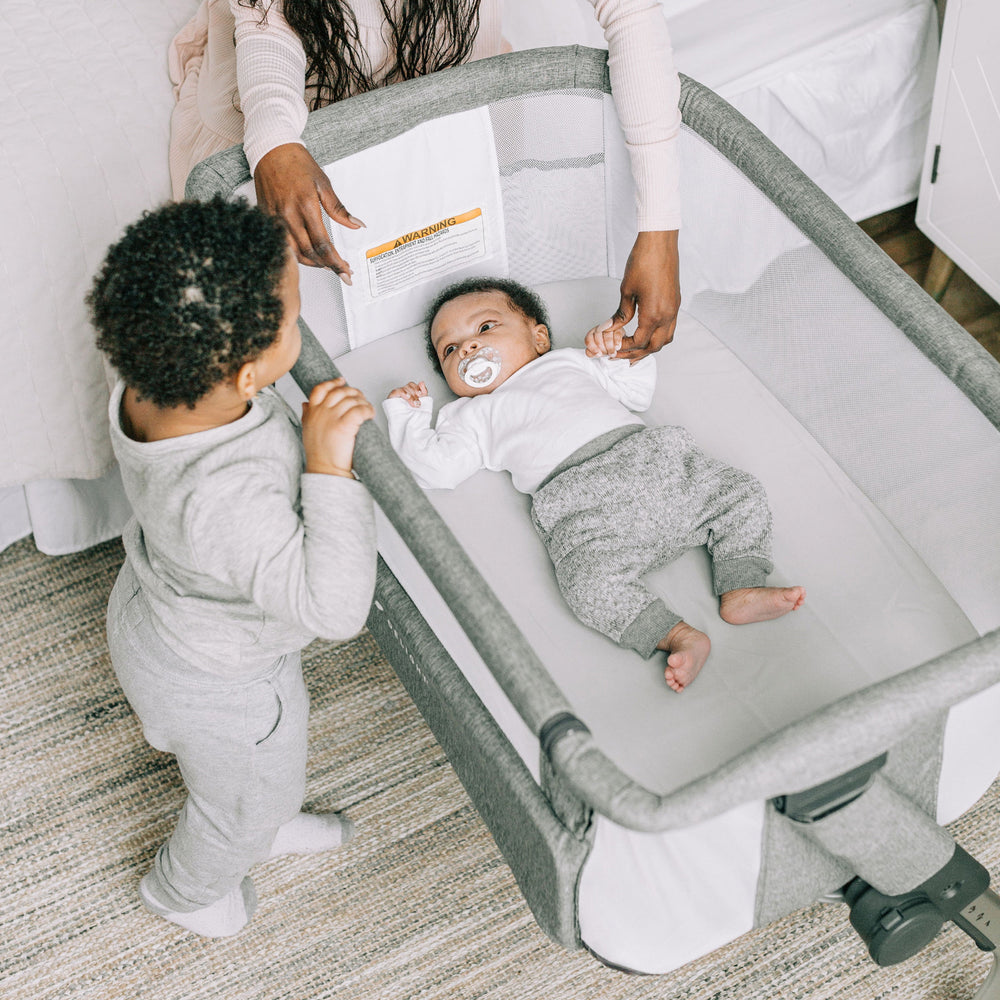 Lit cododo bébé réglable 6 hauteurs – Charbon chiné - Le Coin Bébé