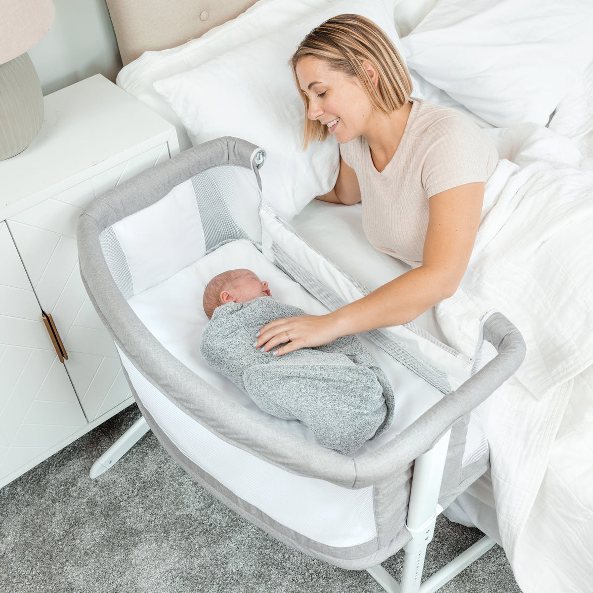 Lit cododo bébé réglable 7 hauteurs – Gris galet - Le Coin Bébé