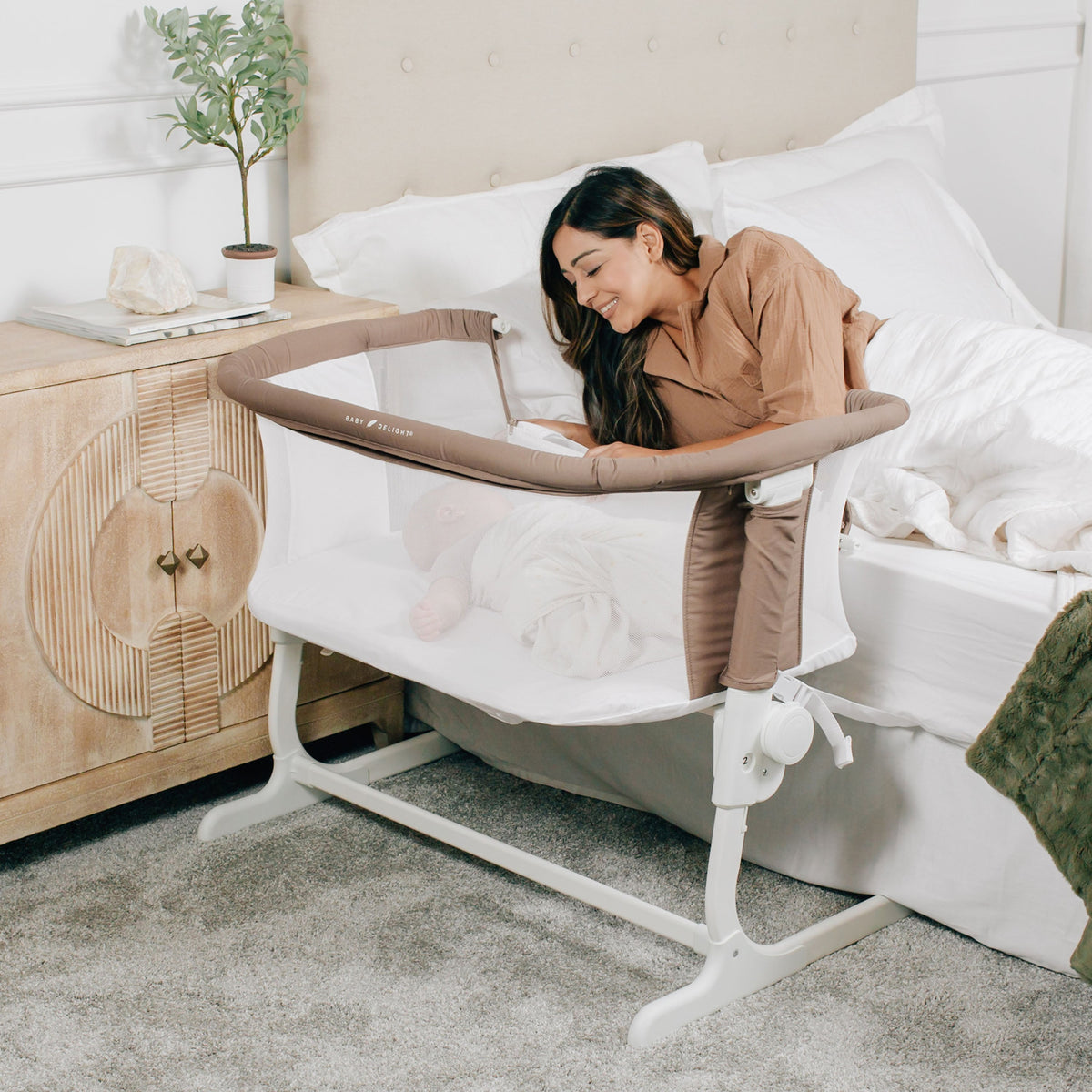 Lit cododo bébé coton bio réglable – Moka - Le Coin Bébé