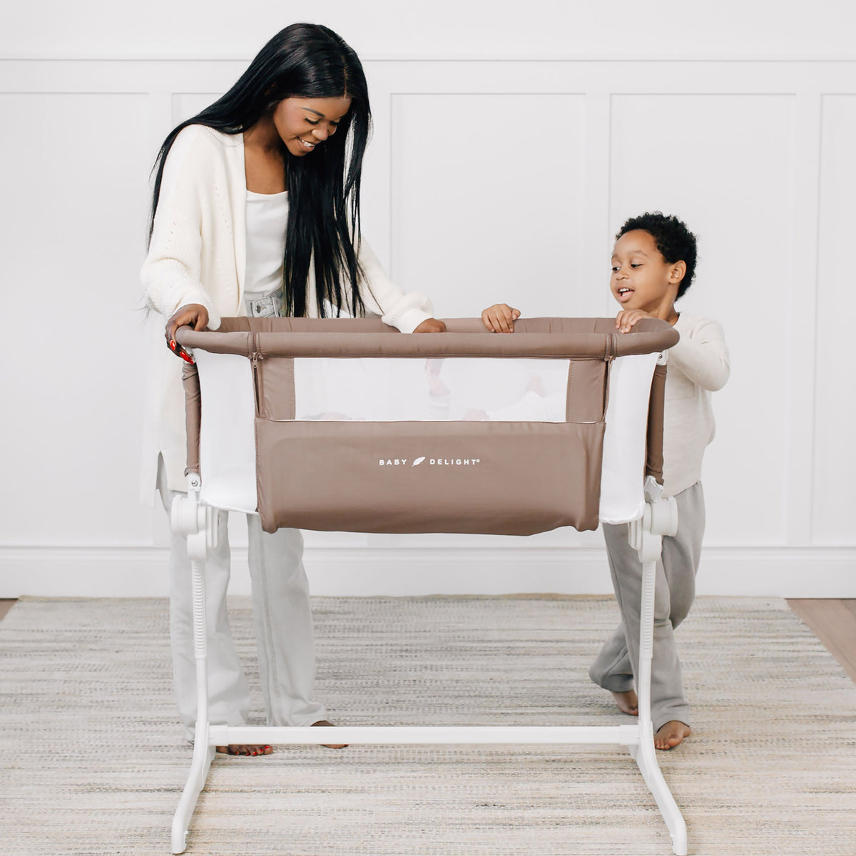 Lit cododo bébé coton bio réglable – Moka - Le Coin Bébé