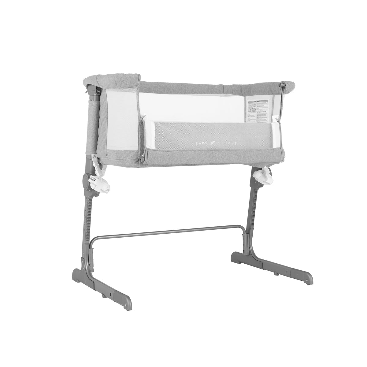 Lit cododo bébé réglable avec filet – Gris chiné - Le Coin Bébé