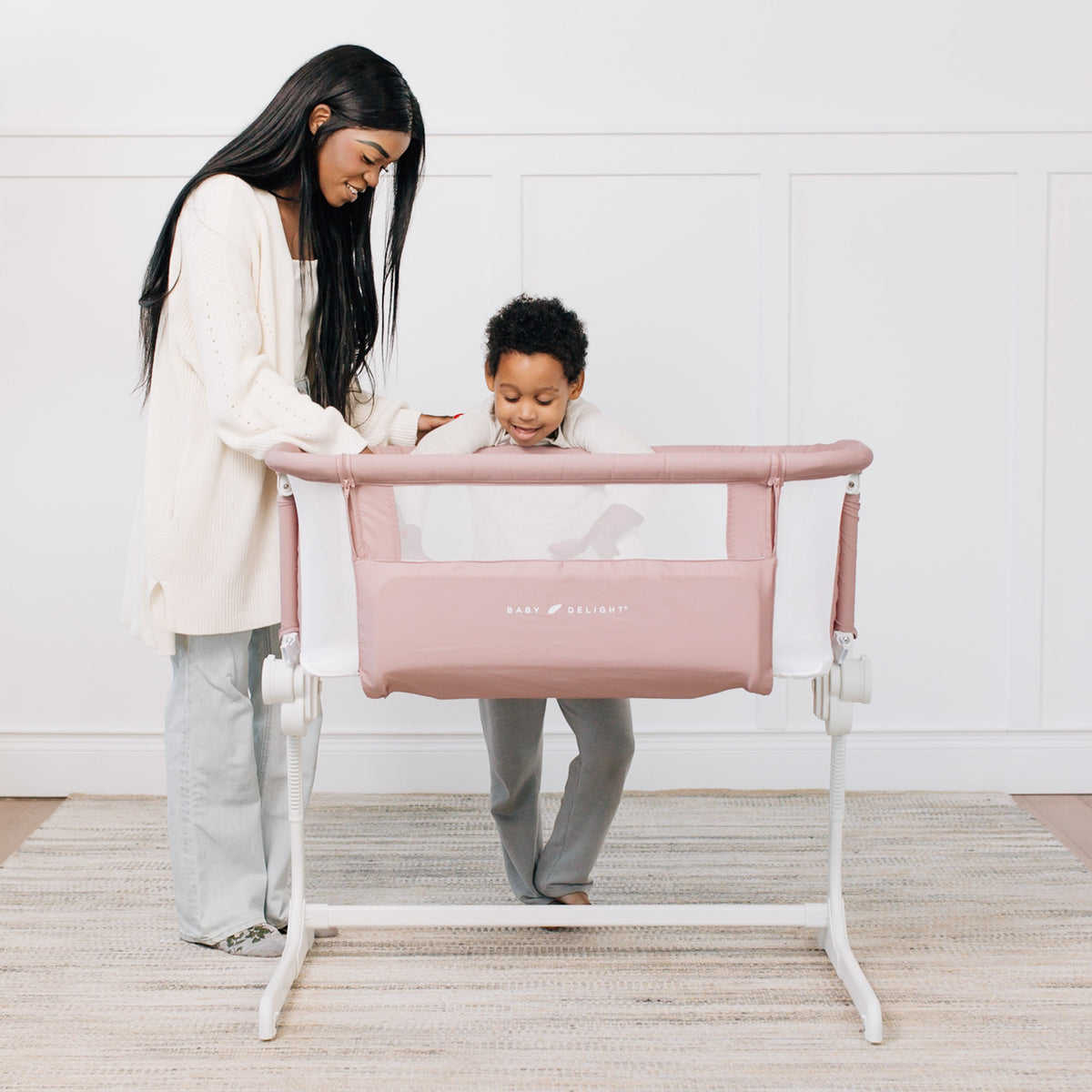 Lit cododo bébé coton bio réglable – Rose - Le Coin Bébé
