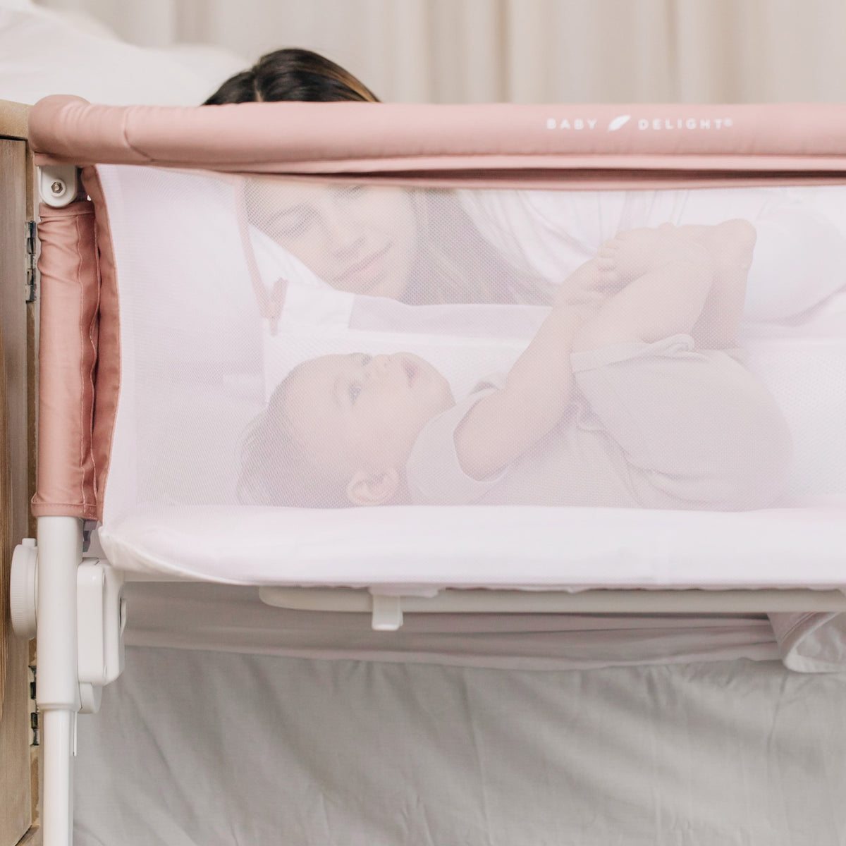 Lit cododo bébé coton bio réglable – Rose - Le Coin Bébé