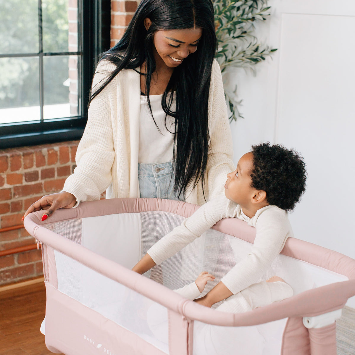 Lit cododo bébé coton bio réglable – Rose - Le Coin Bébé
