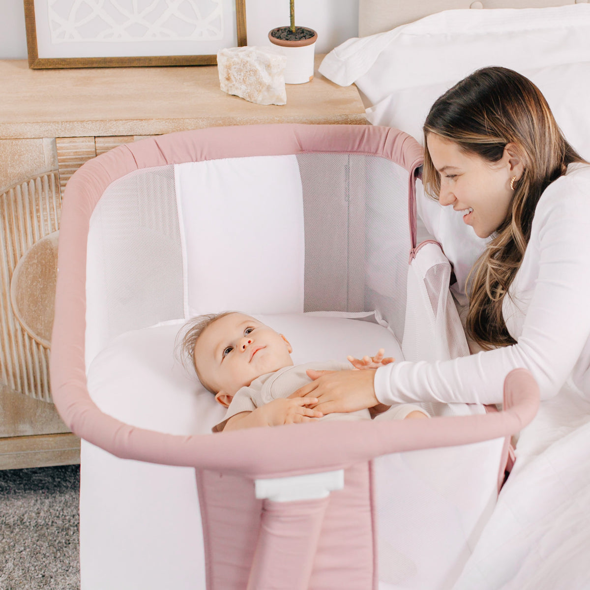 Lit cododo bébé coton bio réglable – Rose - Le Coin Bébé