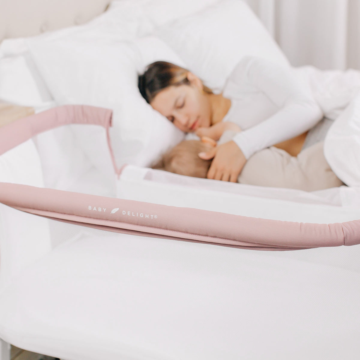 Lit cododo bébé coton bio réglable – Rose - Le Coin Bébé
