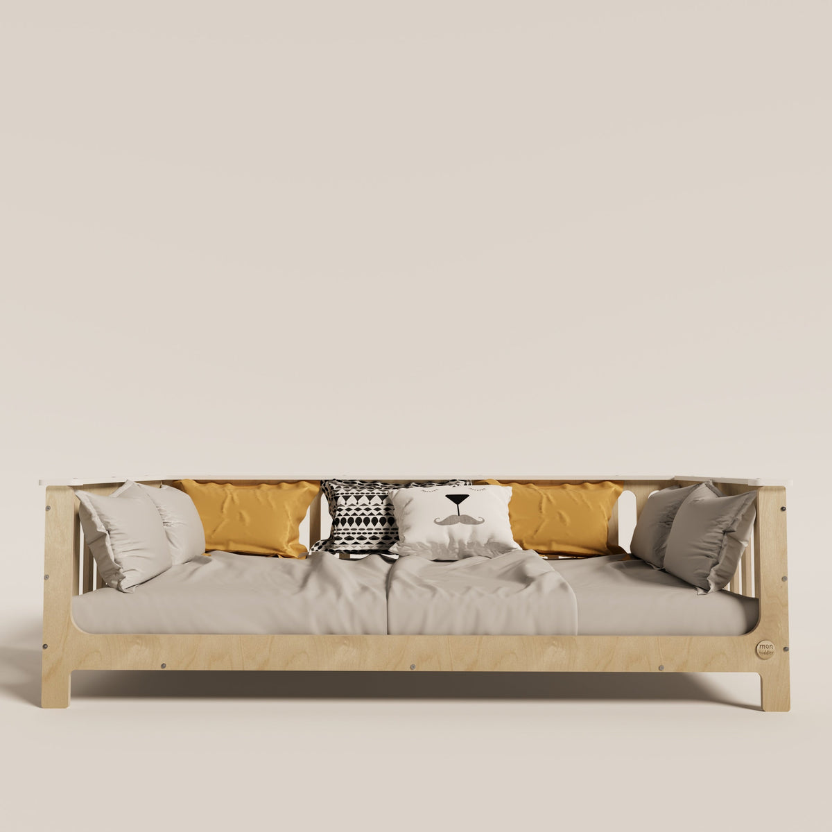 Birch Montessori Bed with Legs and Top Edge