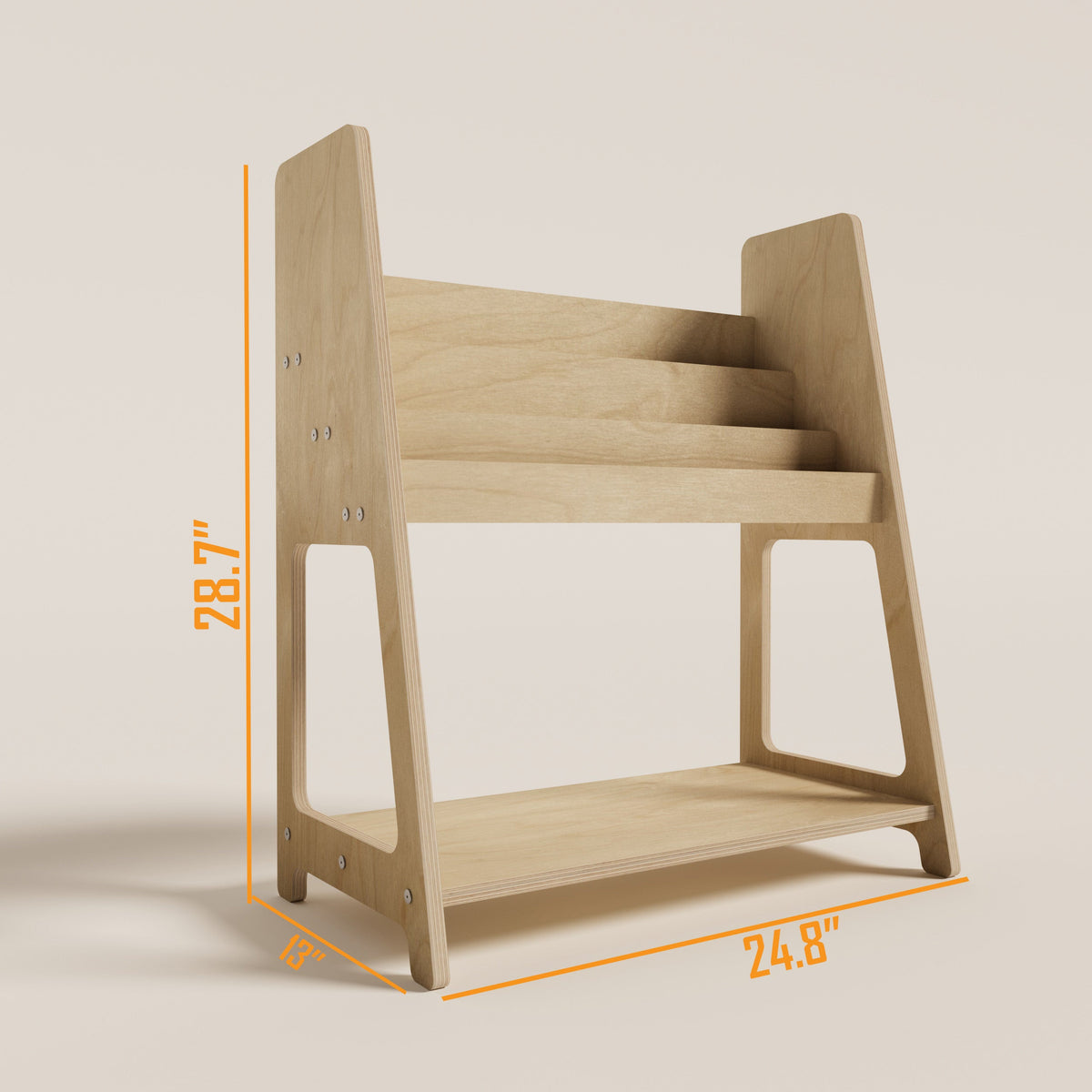Montessori Bookshelf with Toy Storage