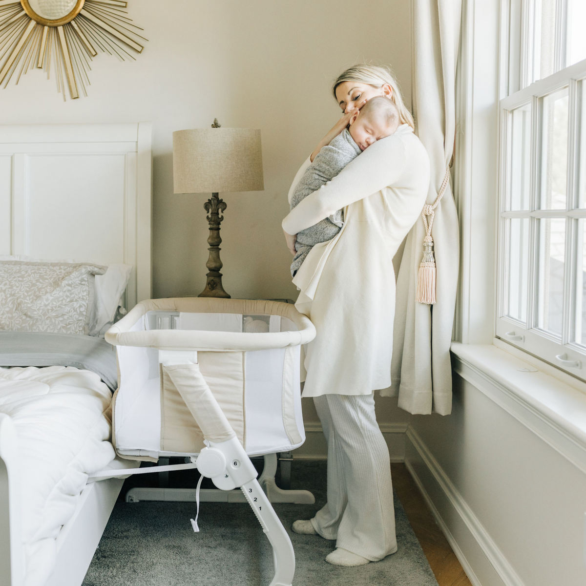Lit cododo bébé coton bio réglable – Avoine - Le Coin Bébé