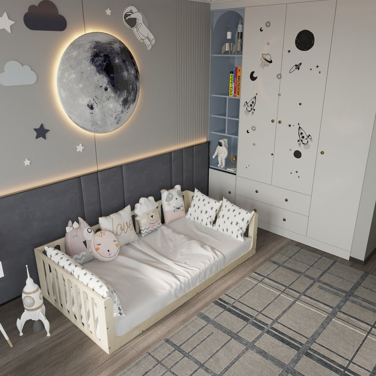 Toddler Bed with Rails