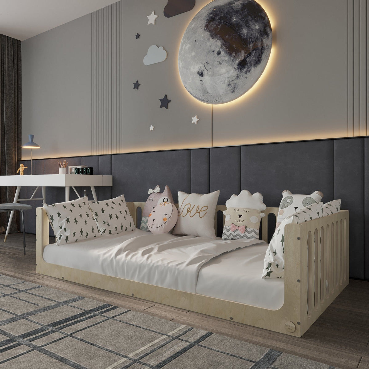 Toddler Bed with Rails
