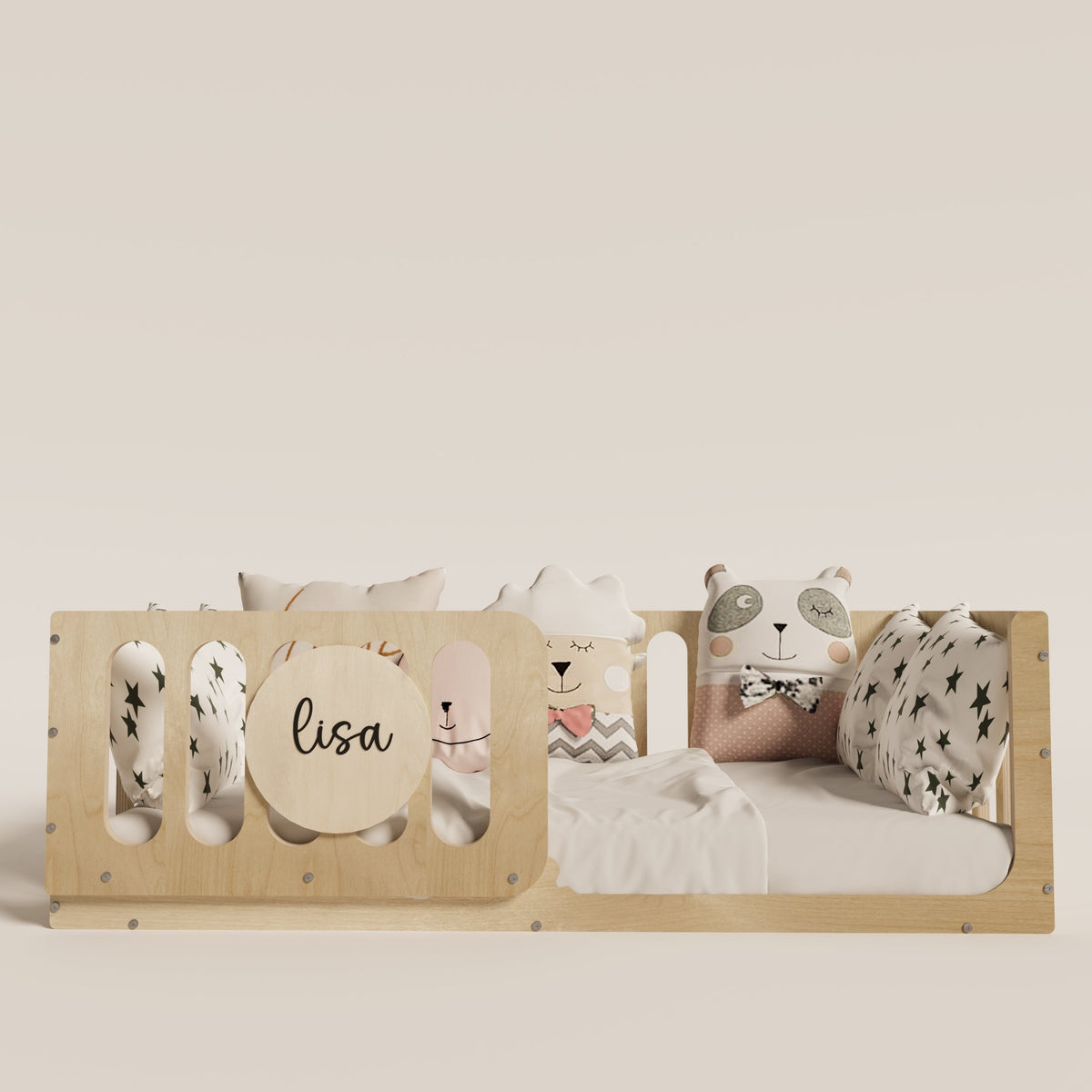 Montessori Floor Crib - Personalized with Name Board