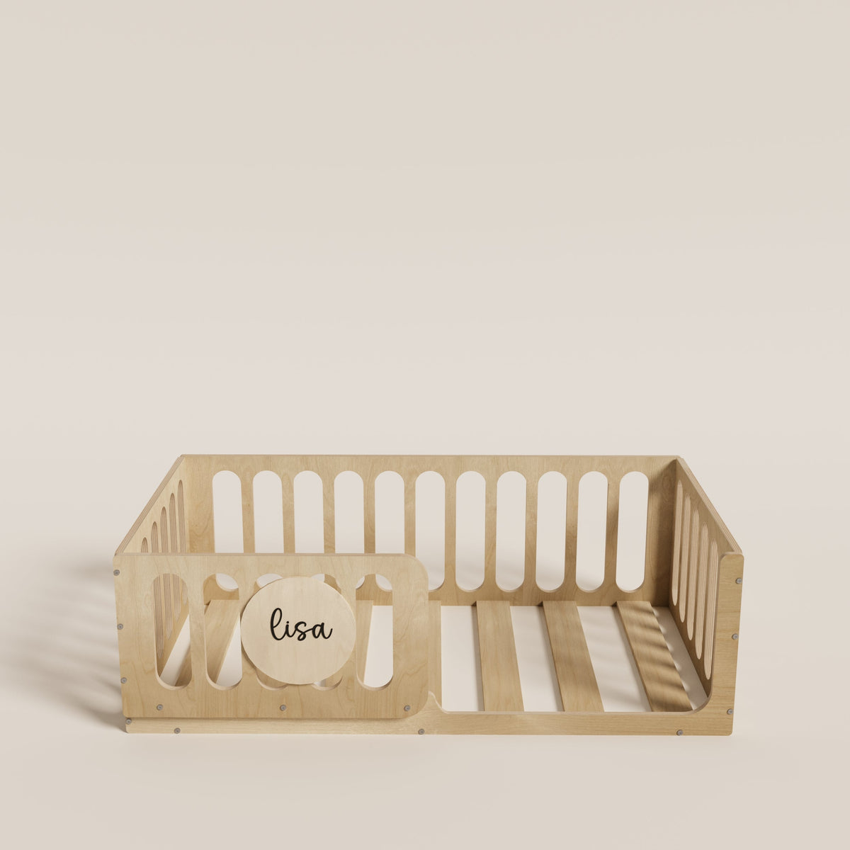 Montessori Floor Crib - Personalized with Name Board