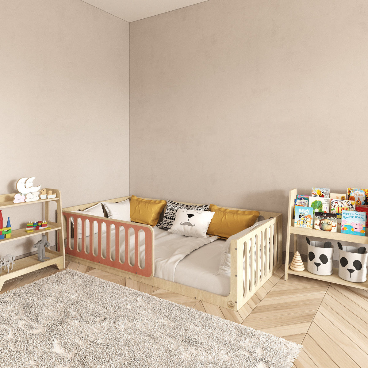 Montessori Pink Floor Bed